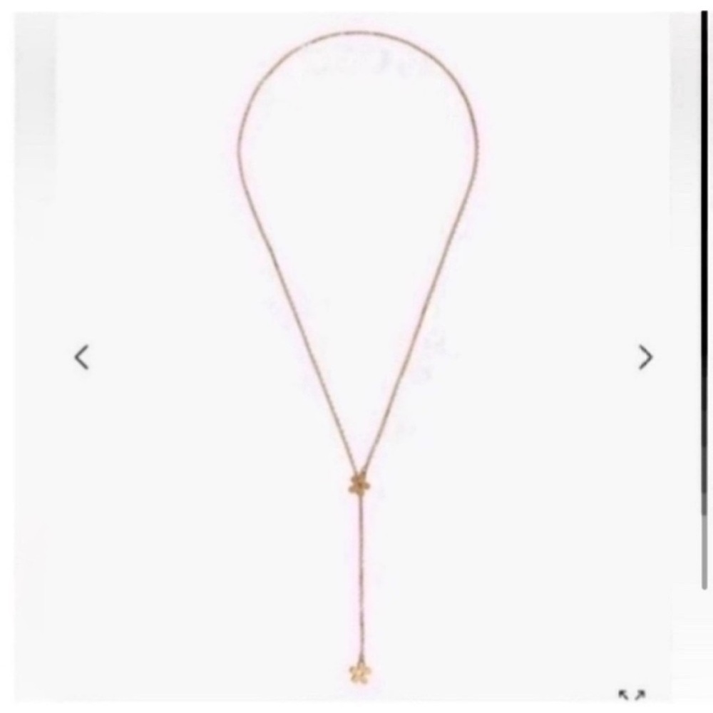 MADEWELL DAISY LARIAT NECKLACE IN VINTAGE GOLD
